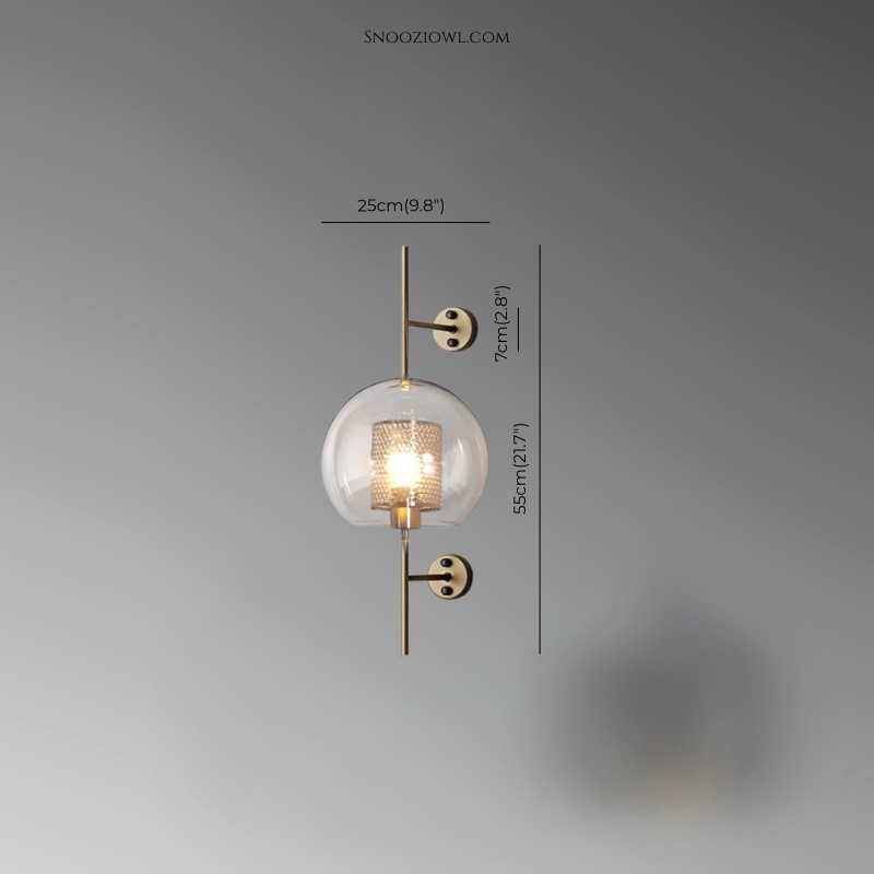 Bedroom Aisle Post-modern Pastoral Glass Wall Lamp