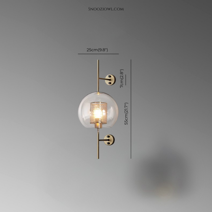Bedroom Aisle Post-modern Pastoral Glass Wall Lamp