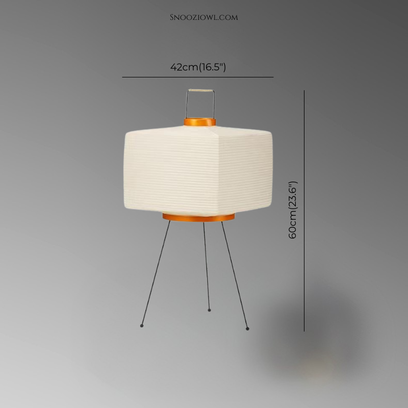 Tripod Style Rice Paper Wabi-Sabi Floor Lamp