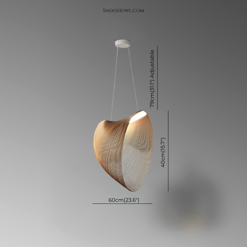 Minimalist Special-Shaped Woodcraft Ceiling Lamp