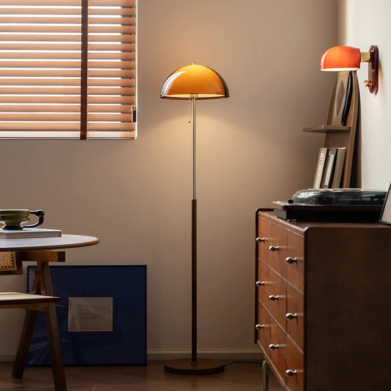 Modern Dark Brown Acrylic Floor Lamp