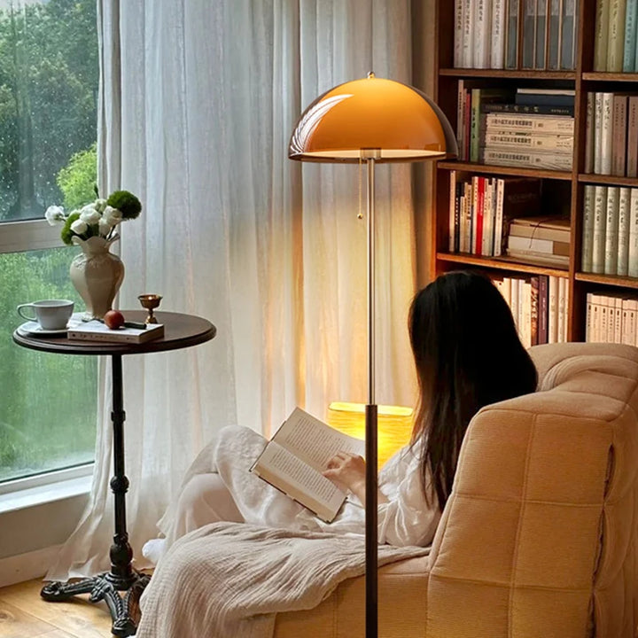 Modern Dark Brown Acrylic Floor Lamp