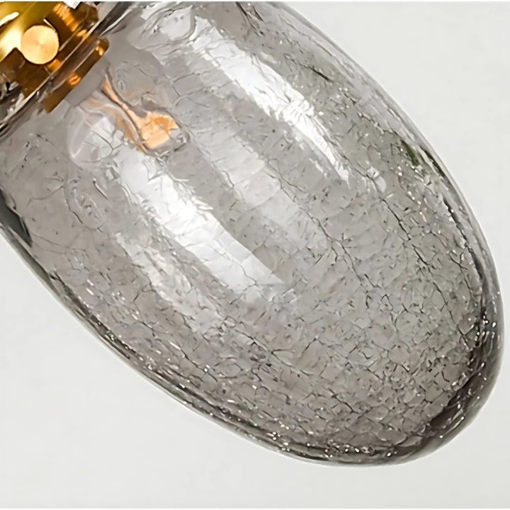 Japanese Vintage Brass Glass Chandelier