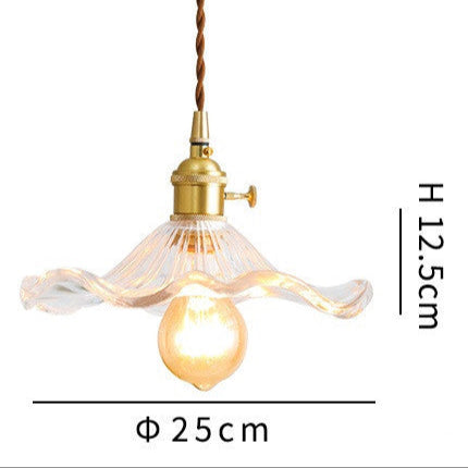 Brass Nordic Japanese Style Simple Niche Glass Chandelier