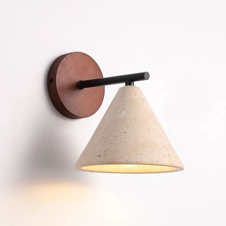 Yellow Cave Stone Wall Lamp Middle-ancient Cream Silent Style Bedroom