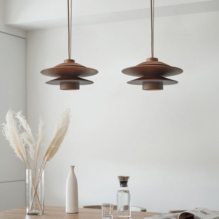 Nordic Mid-ancient Log Style Tea Room Dining-room Lamp Chandelier