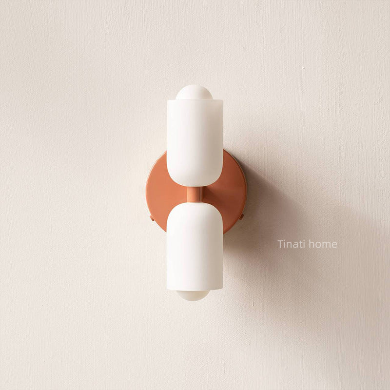 Cream Style Wall Lamp Double Head Bedroom Light