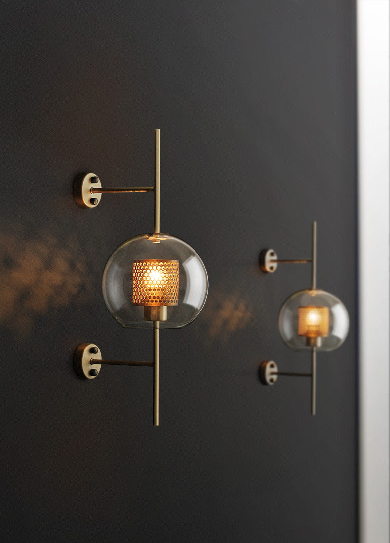 Creative Personalized Bedroom Aisle Post-modern Pastoral Glass Wall Lamp