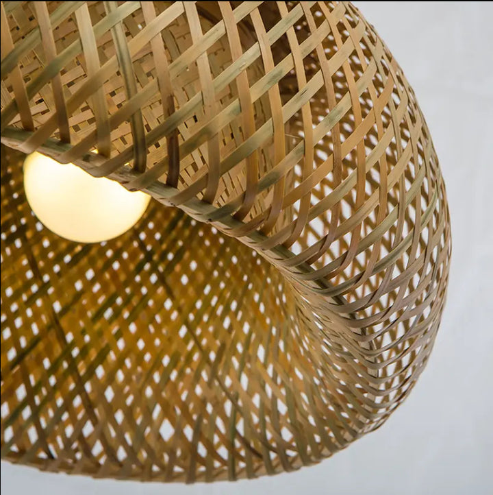 Chandelier Simple And Creative Idyllic Bamboo Weaving