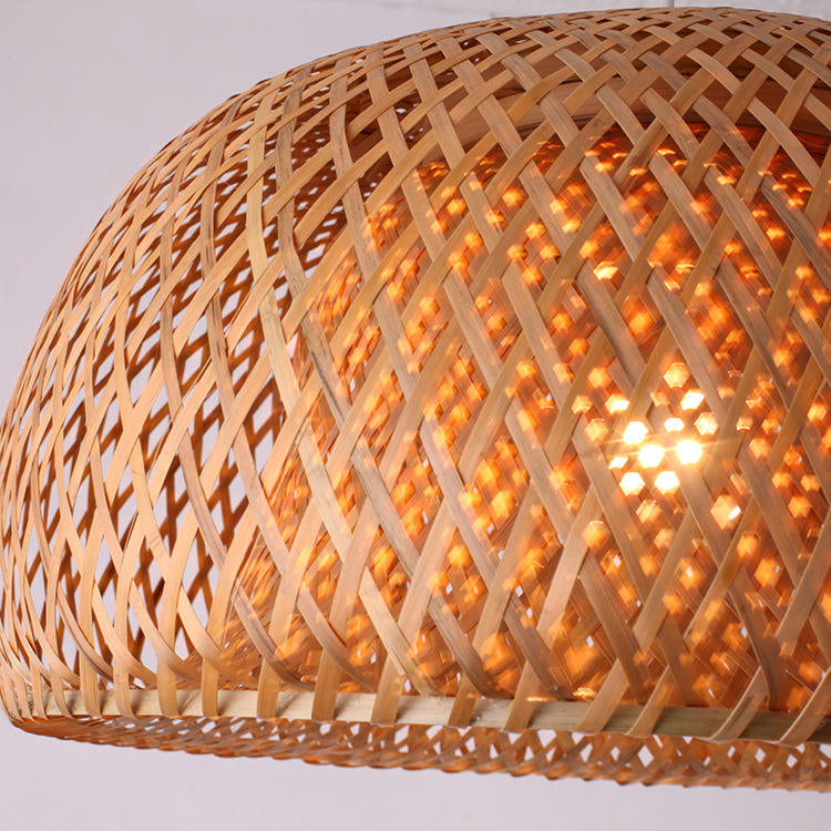 Chandelier Simple And Creative Idyllic Bamboo Weaving