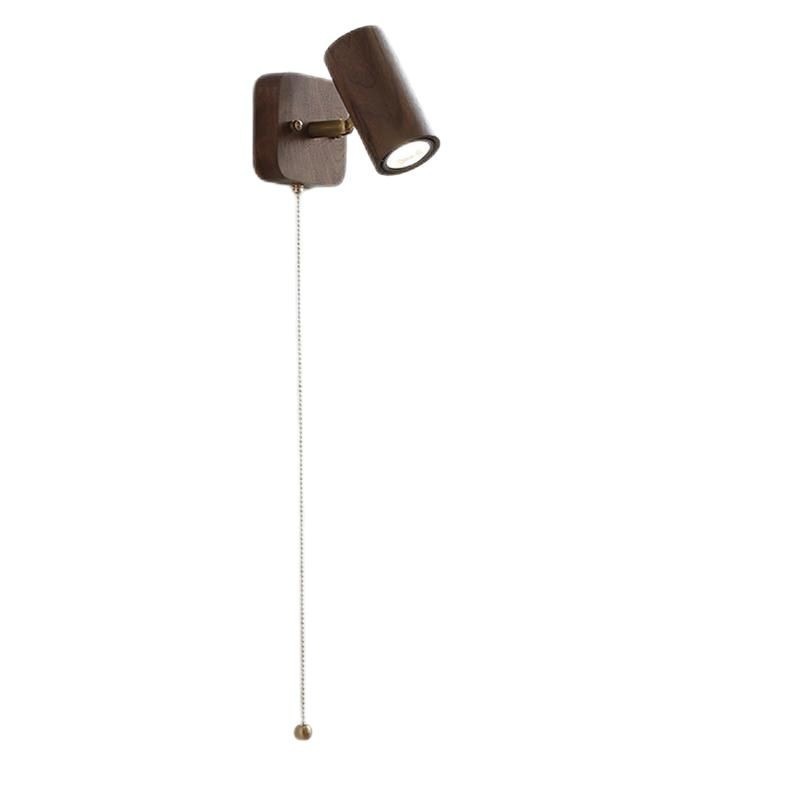 Retro Japanese Style Walnut Wall Lamp Bed & Breakfast Simple