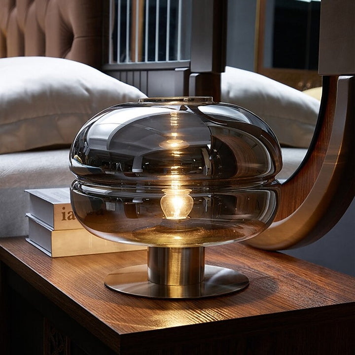 Modern Glass Table Light – LED Indoor  Lamp for Dining Room & Living Space | Snooziowl UK
